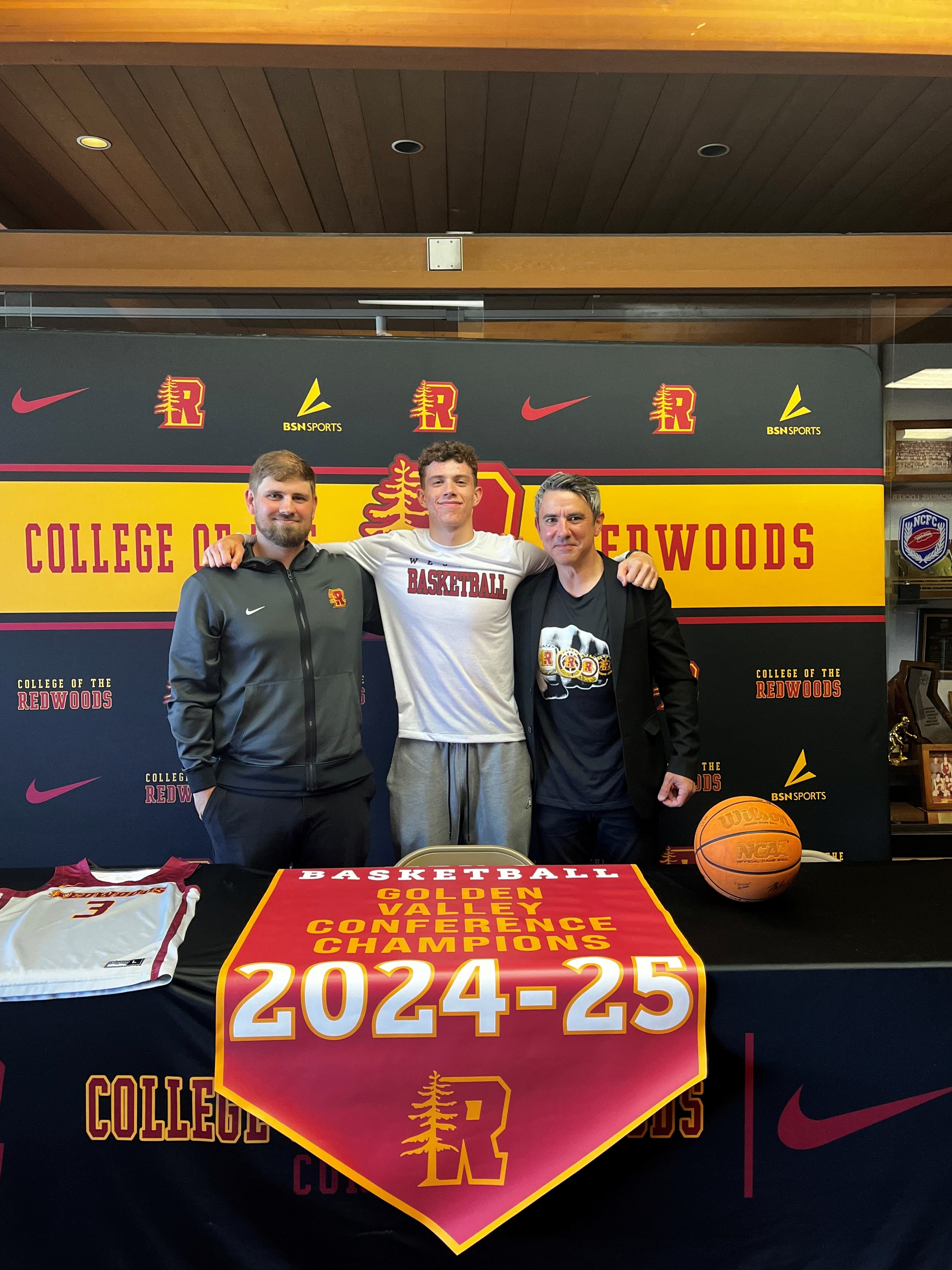 Mason Mottashed with coach Ryan Bisio 